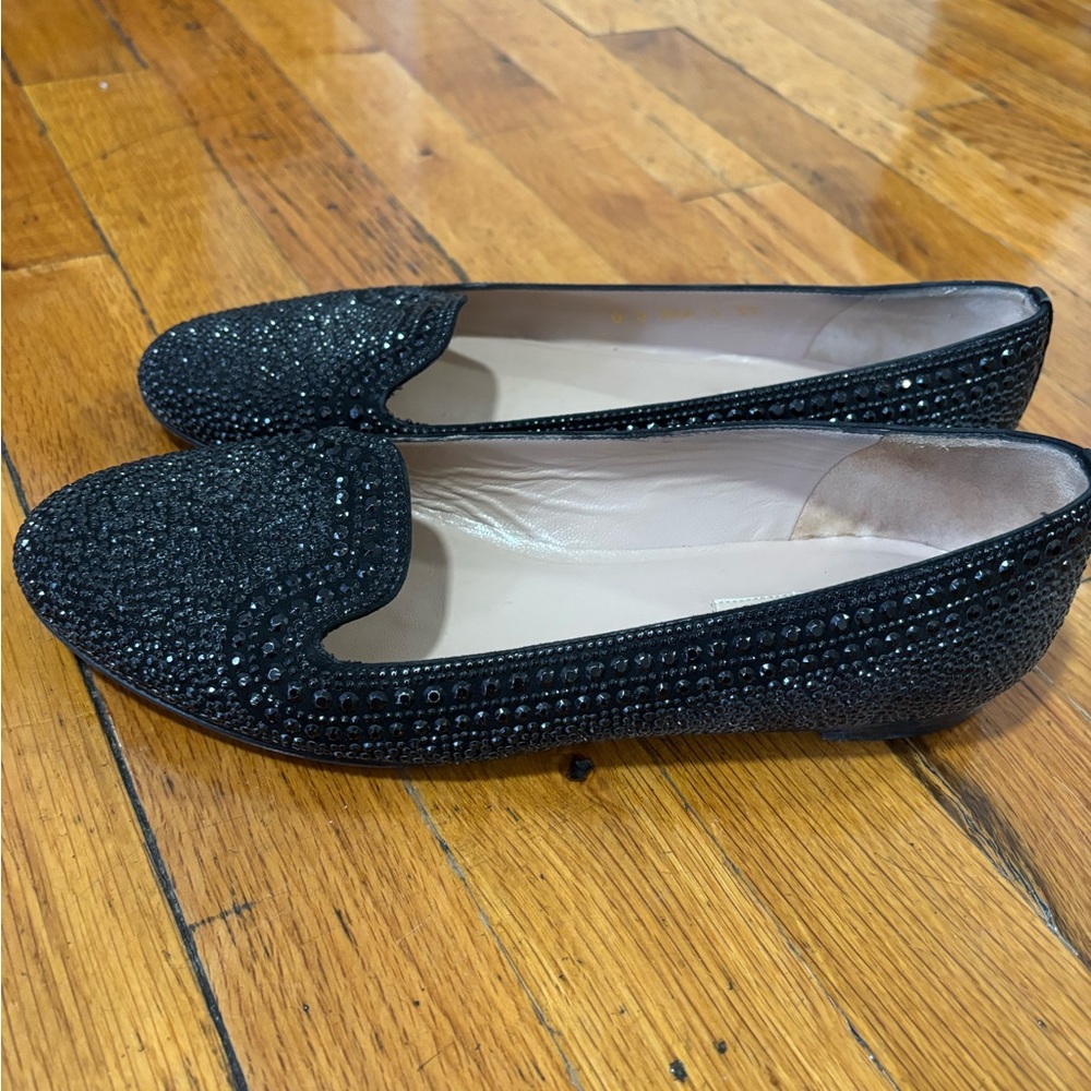 Valentino Garavani Glam Micro-Rockstud Ballet Flat Smoking Slipper Women’s 39